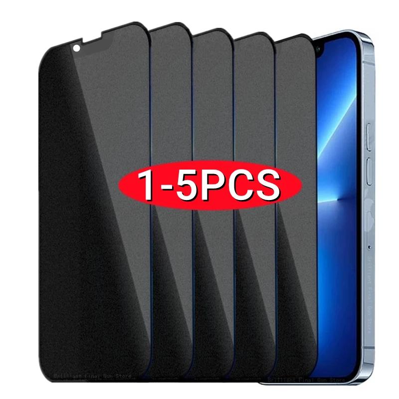 

1-5 шт. Защитные пленки для экрана для IPhone 13 12 Pro Max Mini 7 Plus, антишпионское Защитное стекло для IPhone 11 Pro XS MAX XR X SE