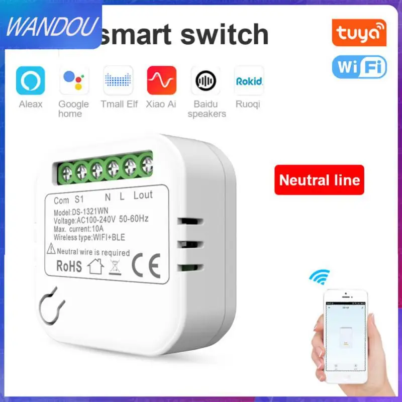 

Diy 10a Mini Breaker Module 2 Ways Control Wifi Wireless Switches App Control 100-240v Zero Fire Switch Tuya Smart Timing