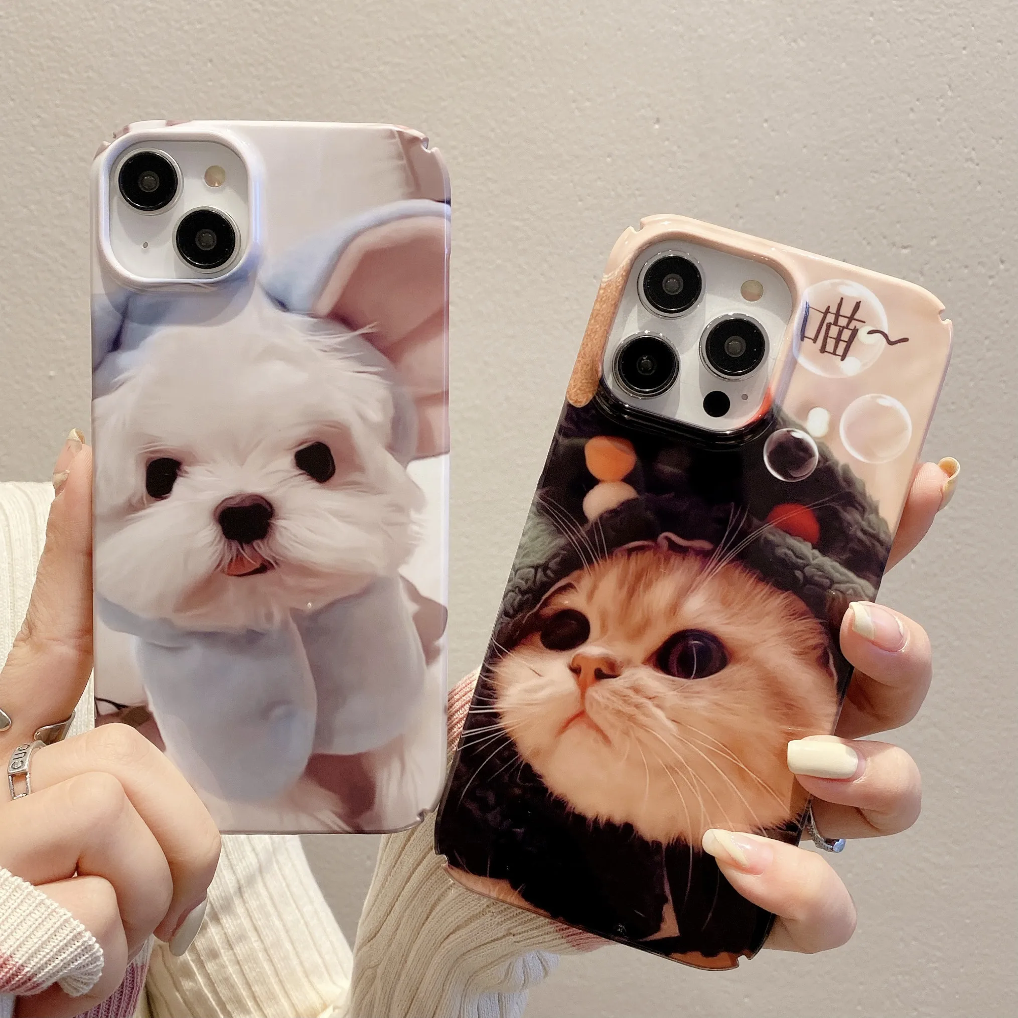 

Cartoon cute pet dog cat mobile phone case for iPhone12 13 14Pro Max
