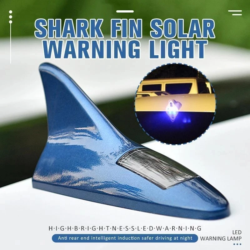 

Solar Power Car Shark Fin Roof Antenna LED Flash Light Radio Shark Car Shark Antenna FM Signal Design For All Cars Aerials Car S