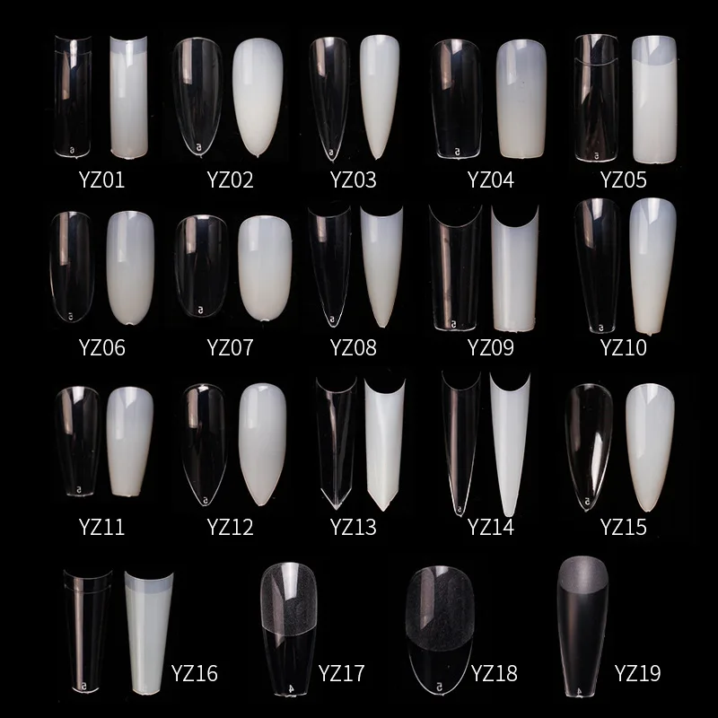 

Korean natural transparent color half paste full paste nail piece 500 bagged non engraving and grinding nail piece flesh color