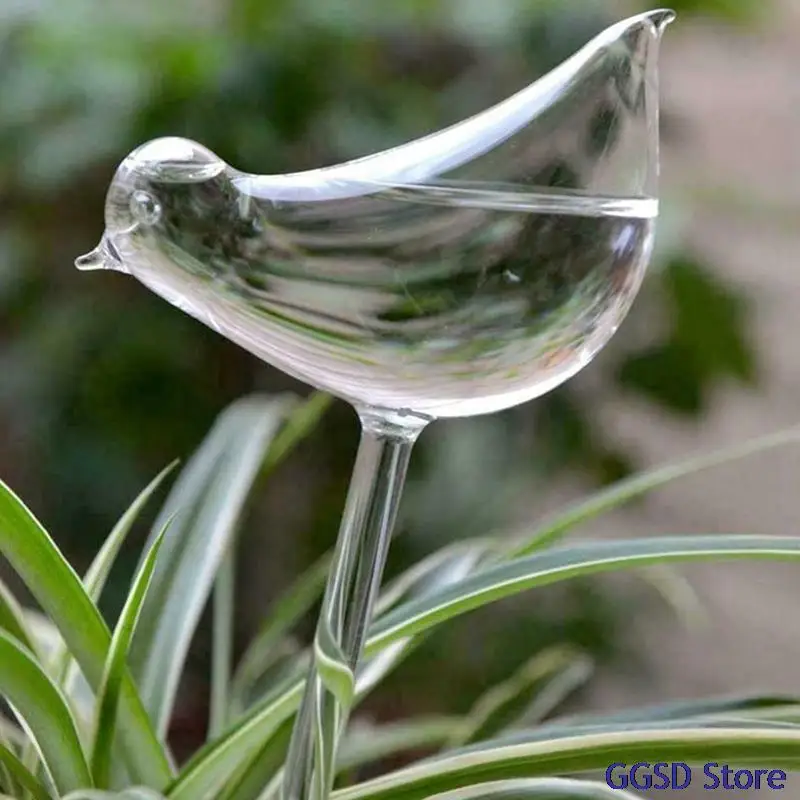 

Устройство для полива растений, автоматическое устройство для самополива комнатных растений, из прозрачного стекла, в форме птицы