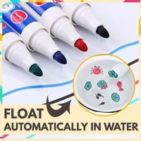 haile 12 pcs floating pen erasable whiteboard pen magical water based painting marker pens blackboard peneducation toy for kids