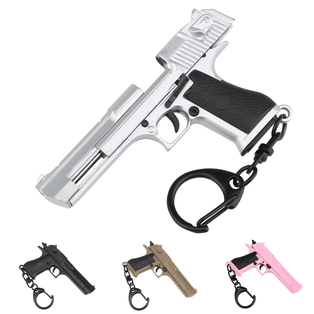 

Deagle Keychain Mini Deagle Gun Pistol Shape Tactical Keychain Movable Slide & Magazine Decorations Gift Keyring