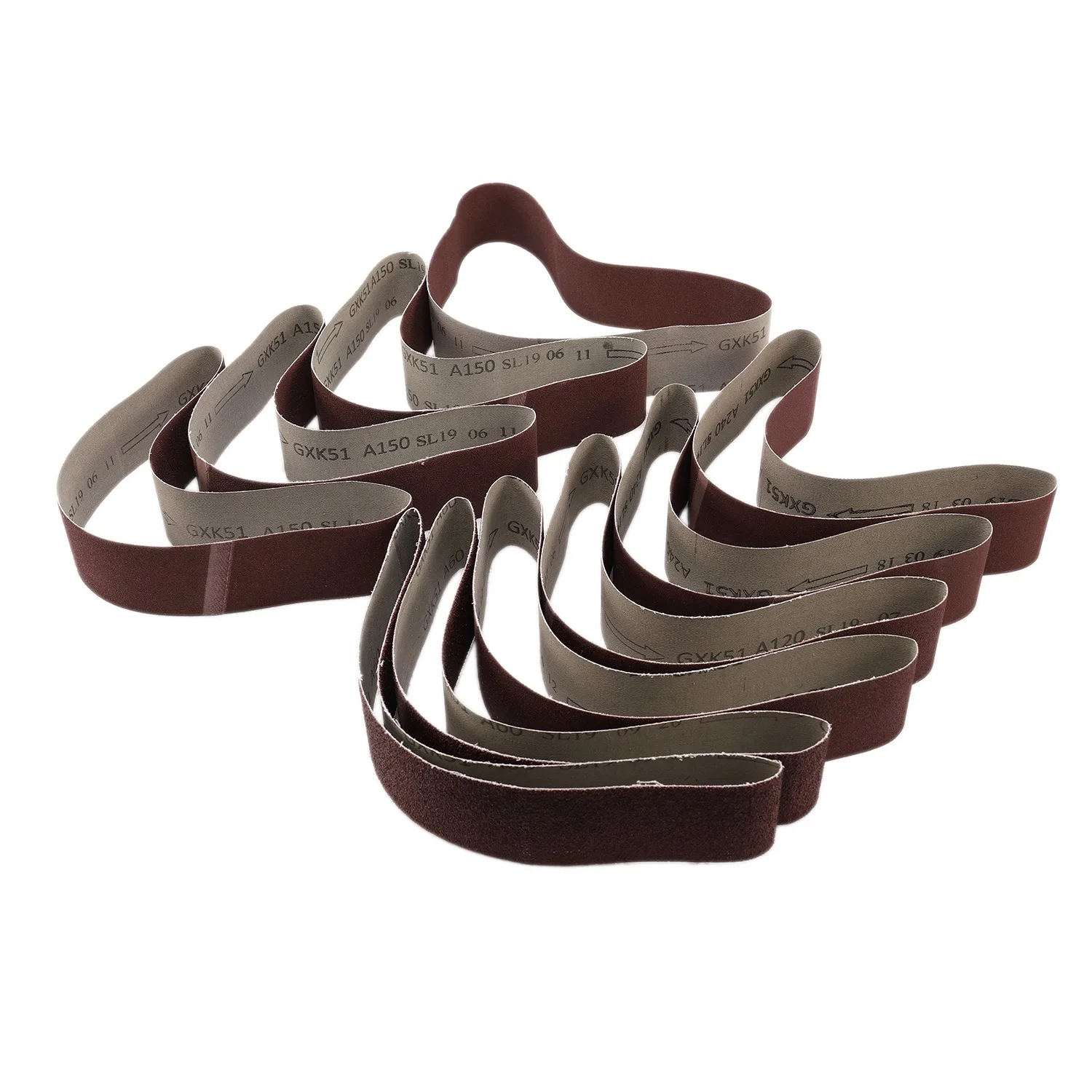 10 шт. шлифовальные ленты для полировки 60/ 120/ 150/ 240 Грит 50X686 мм