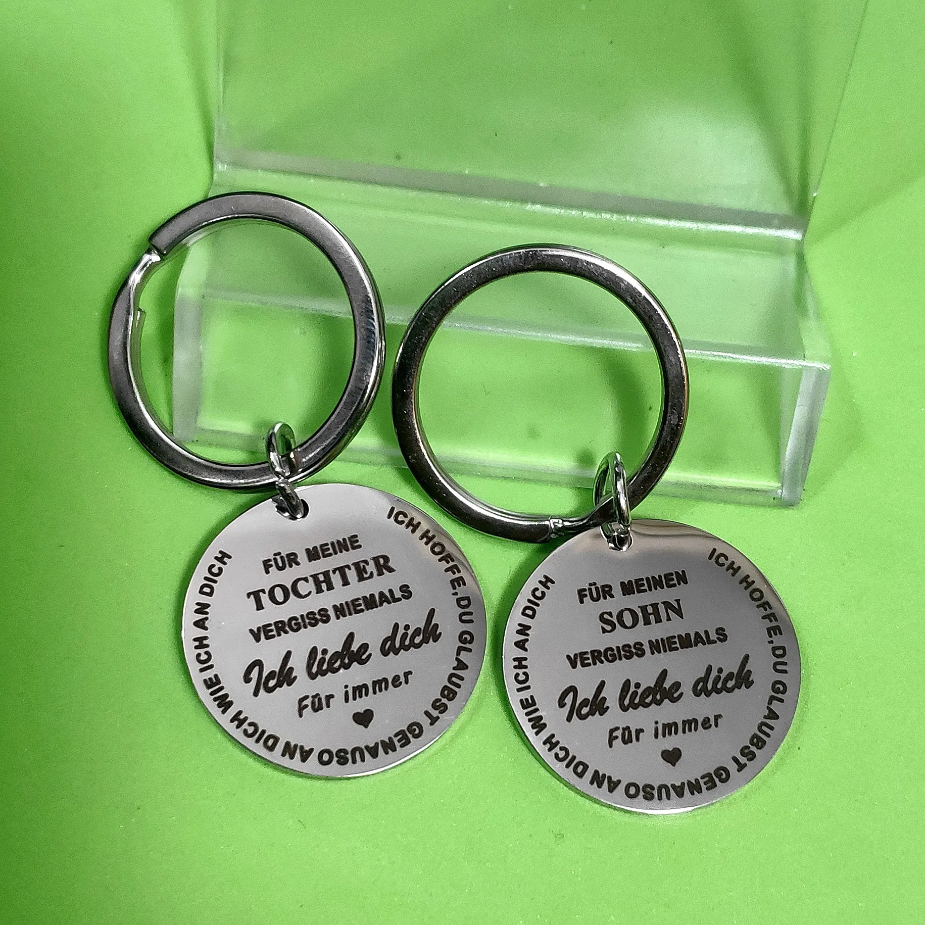 

Карабин для ключей для праздника, дня рождения, брелок для творчества, подарок для детей, брелок из нержавеющей стали, немецкий