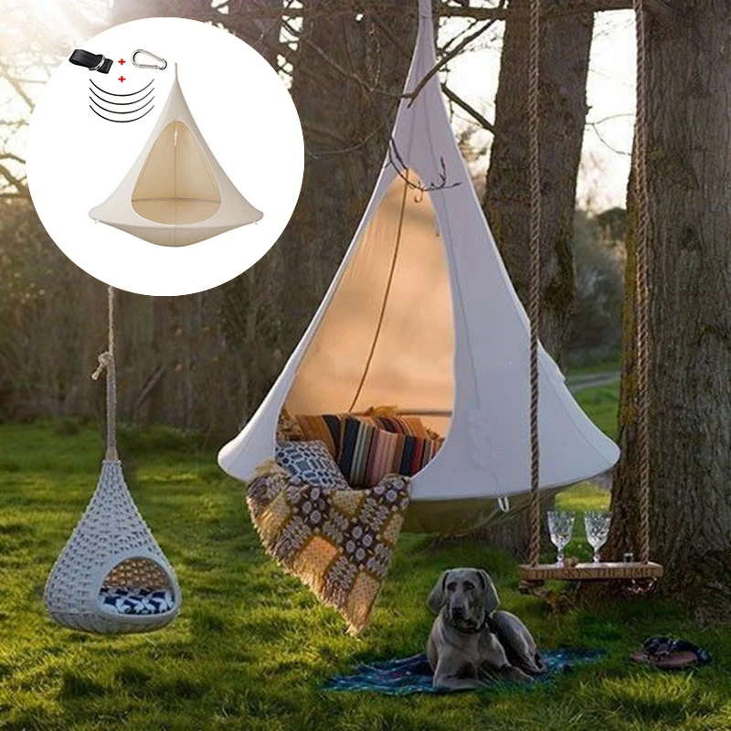 

Waterproof Outdoor Garden Camping Hammock Swing Chair Foldable Children Room Teepee Tree Tent Ceiling Hanging Sofa Bed