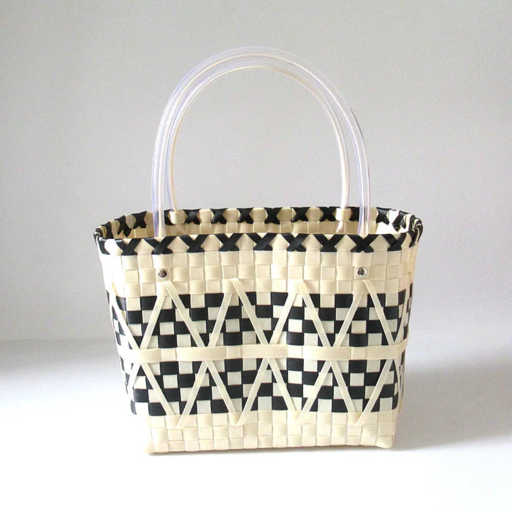 Fashion Straw Tote Bags Women Vintage Simple Weave Shoulder Bag Female Large Capacity Shopping Bag Summer Beach Vacation Handbag