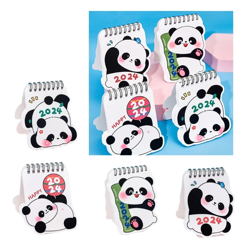 

Настольный календарь на 2024 год, отдельно стоящий флип-панда, бумажный календарь с рисунком панды, подходит для домашнего школы