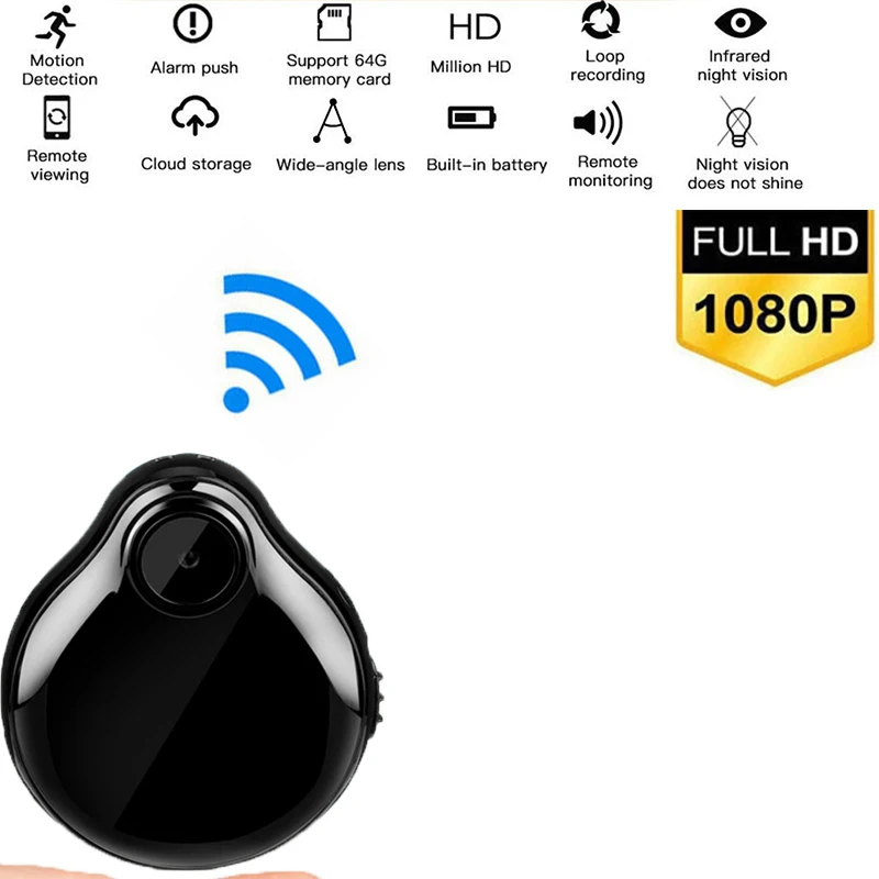 

Ip-камера Full HD 1080P Беспроводная с Wi-Fi и ночным видением