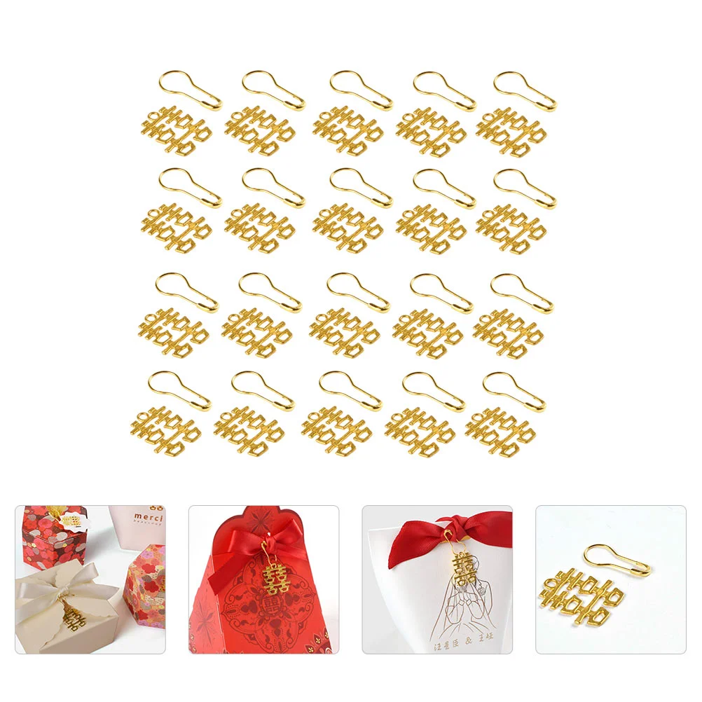 

50 Sets Vintage Decor Chinese Wedding Party Decor Christmas Stocking Stuffer Chinese Xi Character Charms Sweets Box Decor Charms