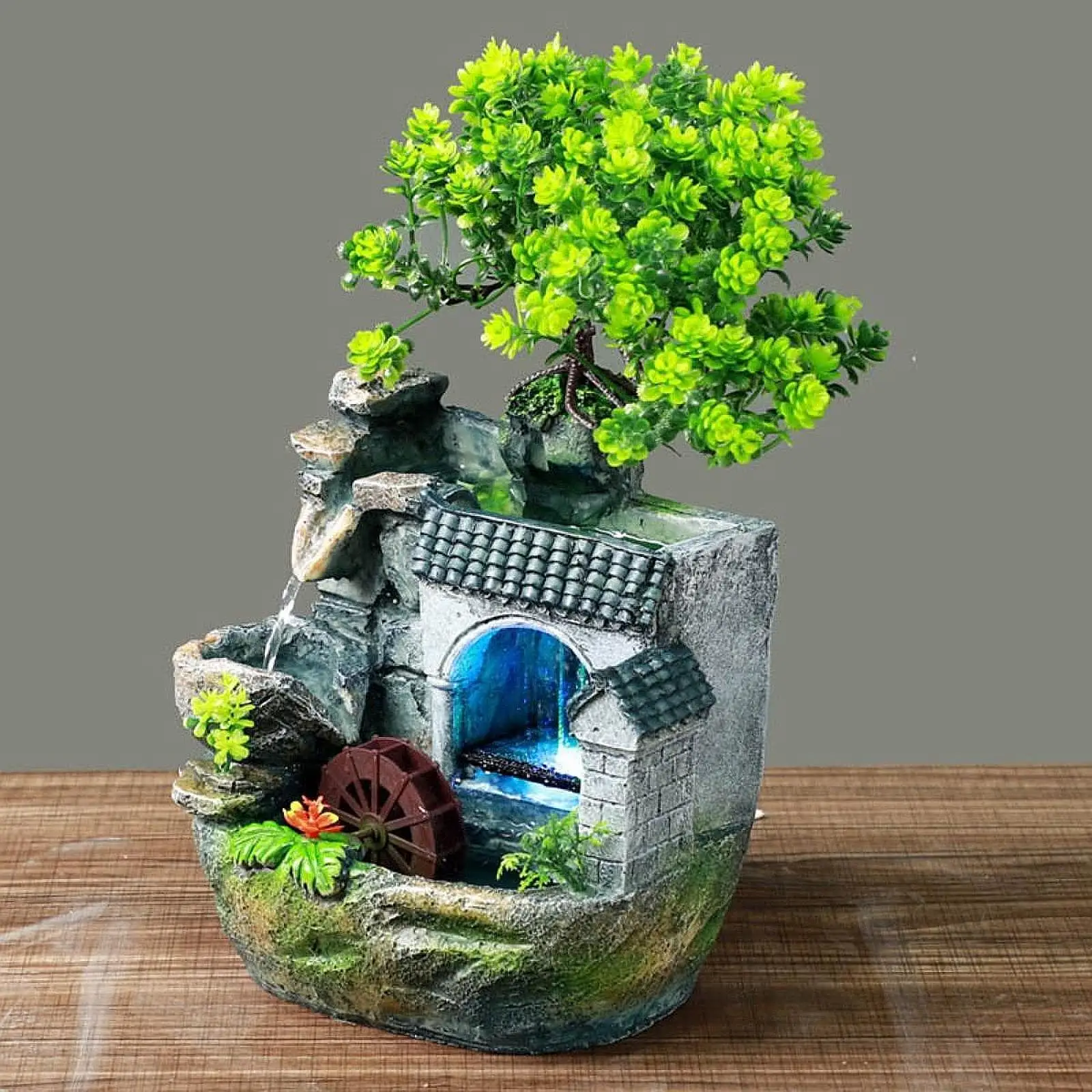 

Настольный фонтан канифоль с подсветкой