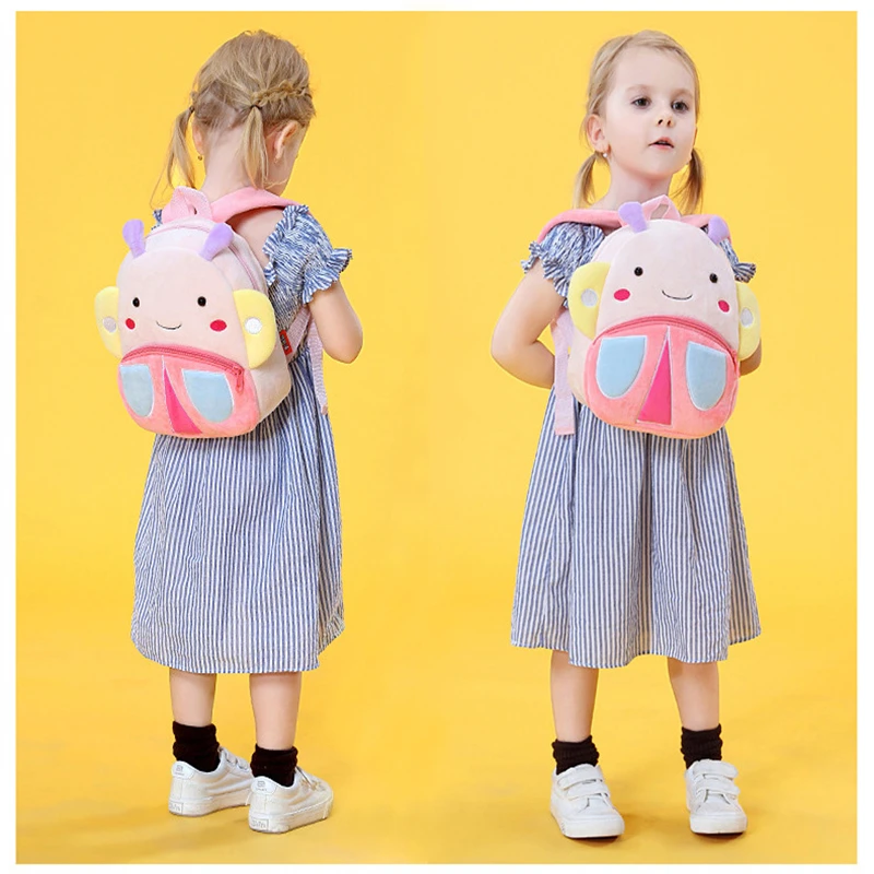 MRLD Children's Outdoor Sports Backpack Kids Cartoon Animal Backpack Kindergarten Plush Schoolbag Boys Girls Cute Small Bags