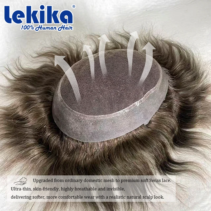 Фото Накладка для волос 2'' Wide Edge AUSTRALIA Toupee из швейцарского кружева, система замещения волос из натуральных человеческих волос, идеальный протез из натуральных волос Реми, аксессуары для волос №2
