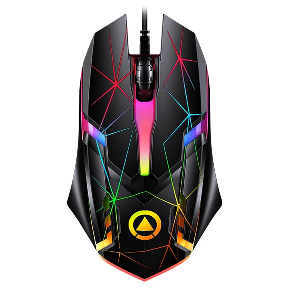 

1200DPI USB Wired Gaming Mouse Optical Computer Mouse For PC Laptop 3 Keys Ergonomic Mice Led Light Night Glow Mechanical Mouse