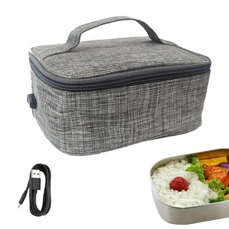 

Portable Food Warmer Bags USB Lunch Heating Heater Food Container Portable Personal Mini Oven For Prepared Meals Reheating