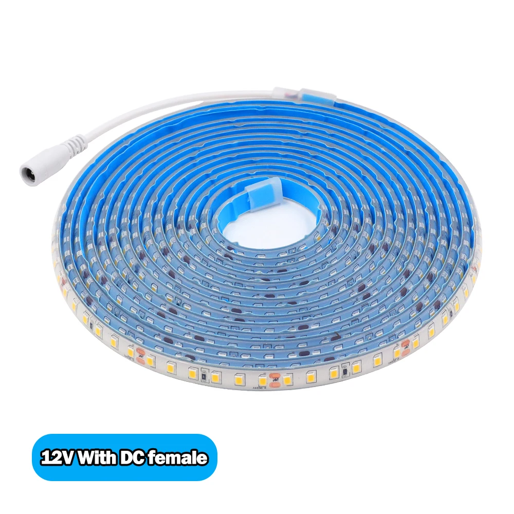 

IP68 Waterproof LED Strip Light 2835 12V 24V 120LED/m with 2-pin Wire/ DC Plug Flexible Adhesive Tape 3000k/4500K/6000K 5m 10m