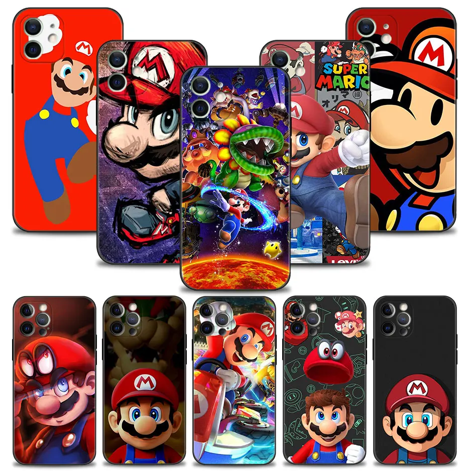 Phone Case For Samsung Galaxy A53 A52 A12 A13 A32 A33 A23 A51 A71 A21 A32 A31 A72 A11 A22 4G 5G Cover Silicone Bumper Mario bros