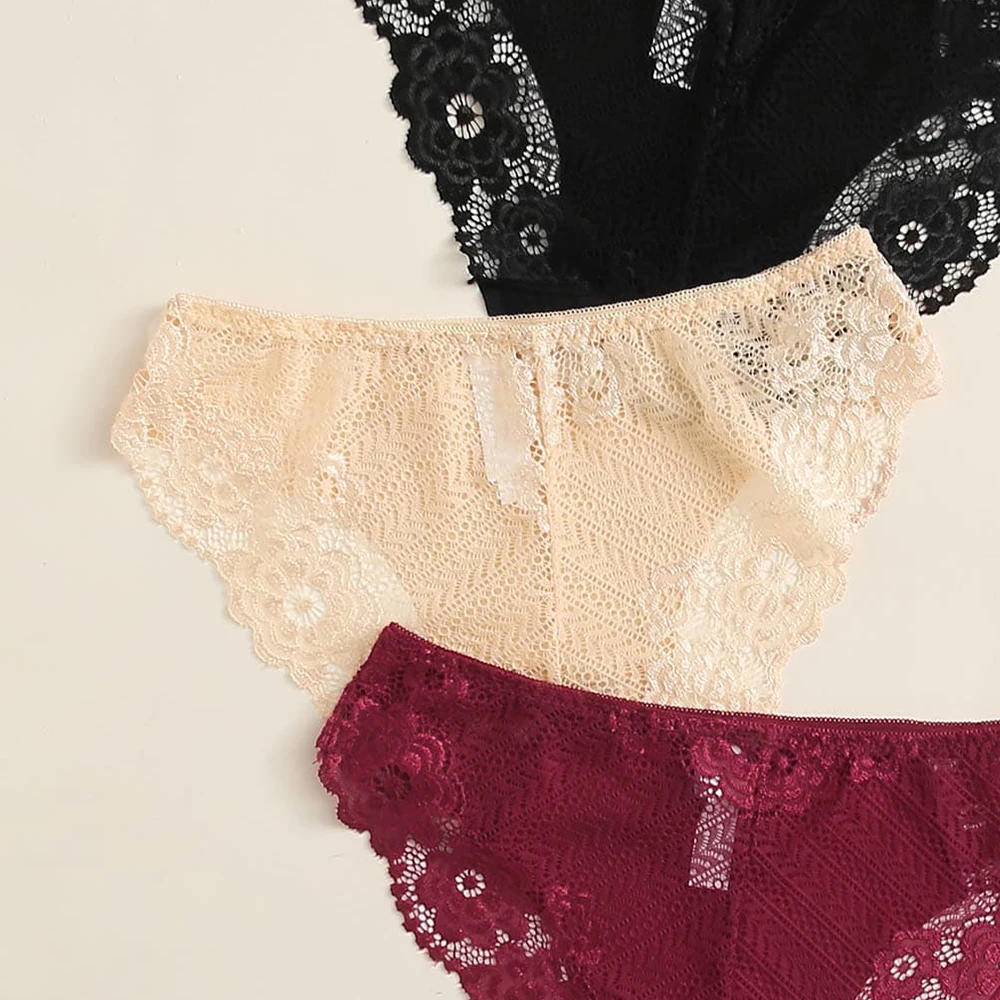 Женское Прозрачное нижнее белье с цветочным принтом