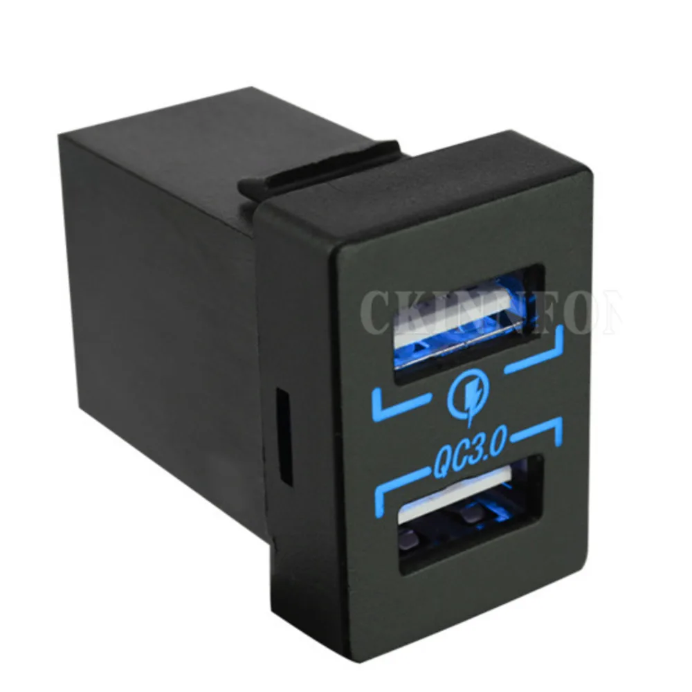 

Быстрое Автомобильное зарядное устройство с двумя USB-разъемами QC3.0, 25 шт., автомобильное зарядное устройство для быстрой зарядки для TOYOTA,Camry,Corolla,Yaris,RAV4,Reiz