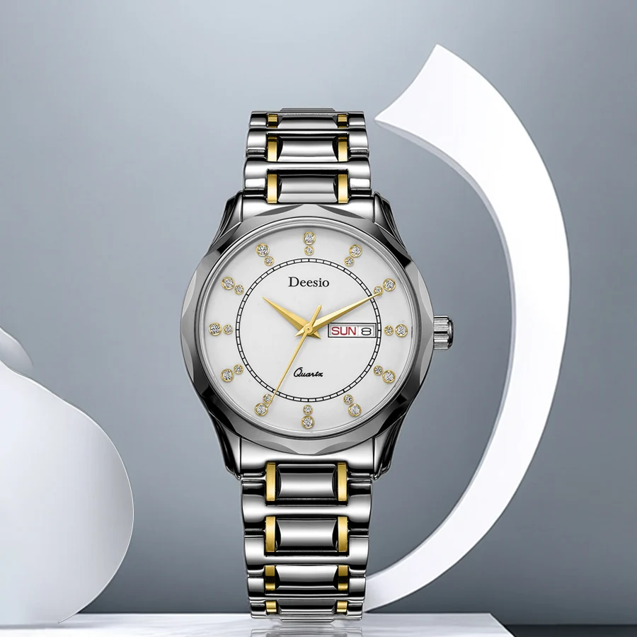 Часы наручные кварцевые с автоматическим механизмом водонепроницаемые