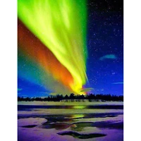 5d diy diamond painting lake aurora in winter full drill by number kits scenery craft decor by skryuie diy craft arts