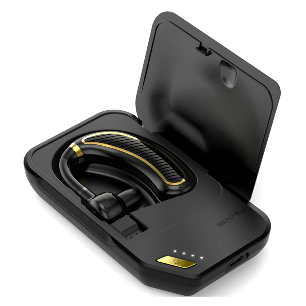 Беспроводные наушники K21, Bluetooth-гарнитура, ушные крючки, спортивные наушники для телефона, наушники громкой связи с зарядным устройством, ре...