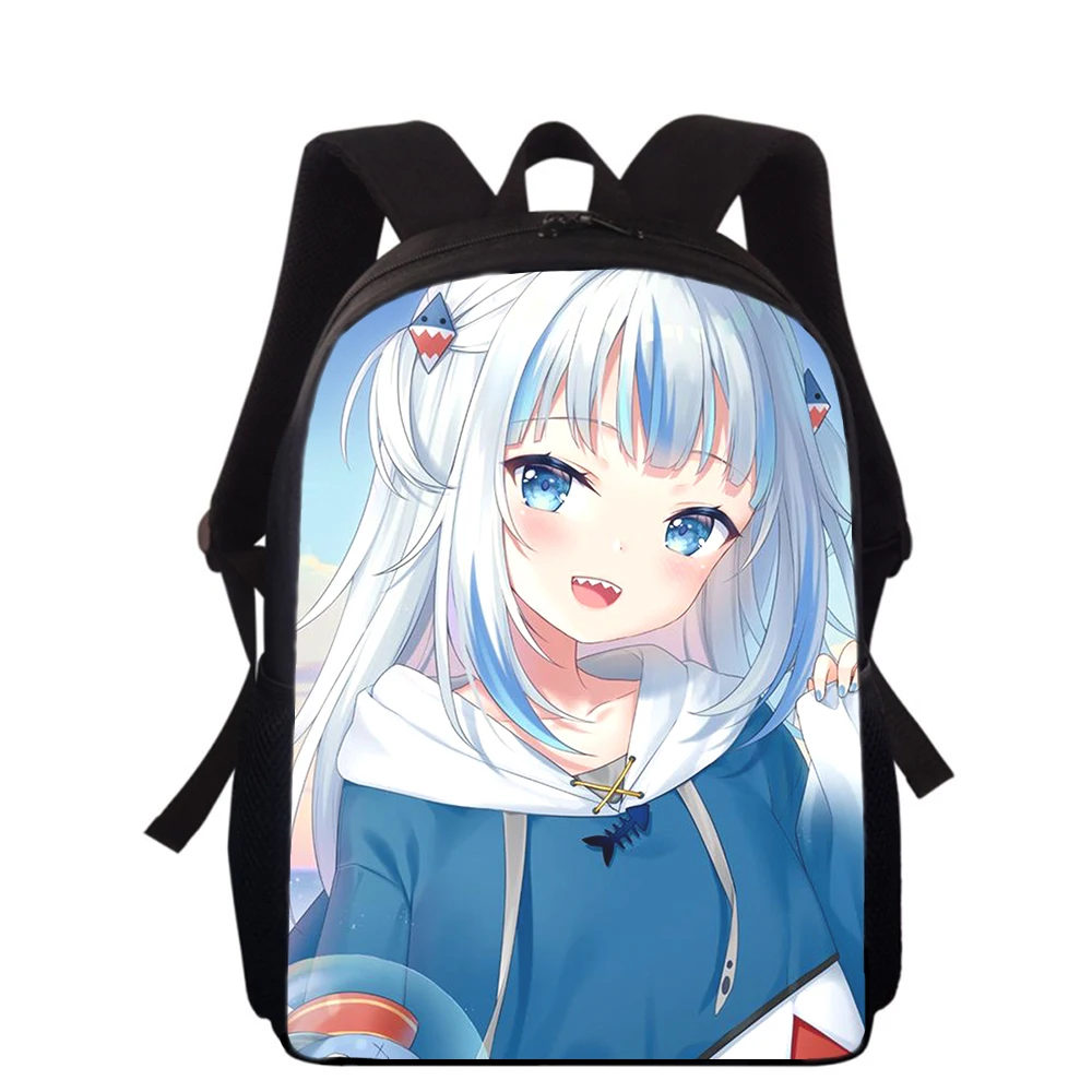 Gawr Gura hololive girl 15” 3D Print Kids Backpack Primary School Bags for Boys Girls Back Pack Students School Book Bags