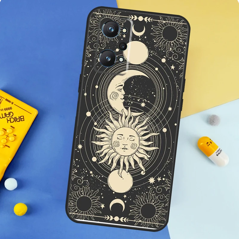 Чехол Funny Sun Moon Face для Realme GT 6 6T 5 7 Pro C67 C61 C55 C53 C51 C21Y C25S C75 10 11 12 13 14 Plus