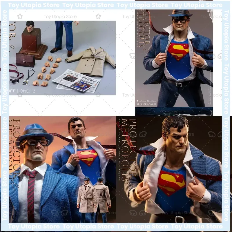 Фото В наличии: 100% Оригинальная фигурка Muff Toys 1/12 Супермен Кларк Кент, Защитник Метрополиса, аниме-фигурка для коллекционеров №1