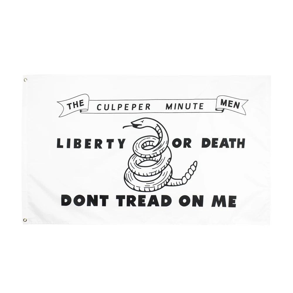 

FLAGJM 90x150cm Dont Tread On Me Culpeper Minute Men Liberty Or Death Flag For Decoration