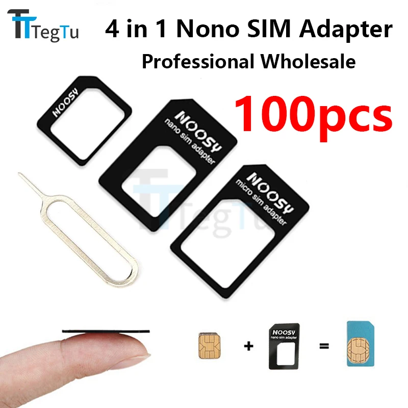 

100pcs Wholesale Micro Nano SIM Card Adapter Connector Kit For iPhone 6 7 Plus 5S Huawei P8 Lite P9 Xiaomi 3S 5 Sims Holder