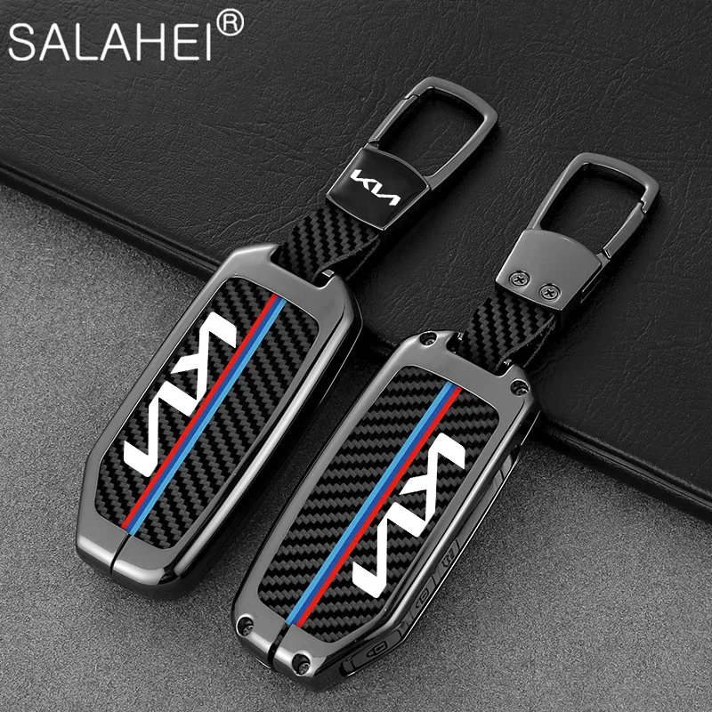 

Carbon Fiber Texture Car Key Cover Case Keychain For KIA Sportage R GT Stinger Sorento Ceed Cerato Forte Niro Soul Telluride