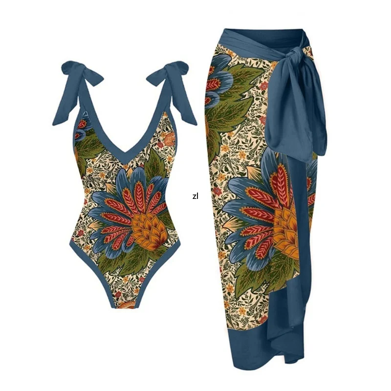 Vintage Women Two Piece Swimsuit Designer Bathing Suit Beach Dress Cover Up Luxury Swimwear Surf Wear Summer Beachwear