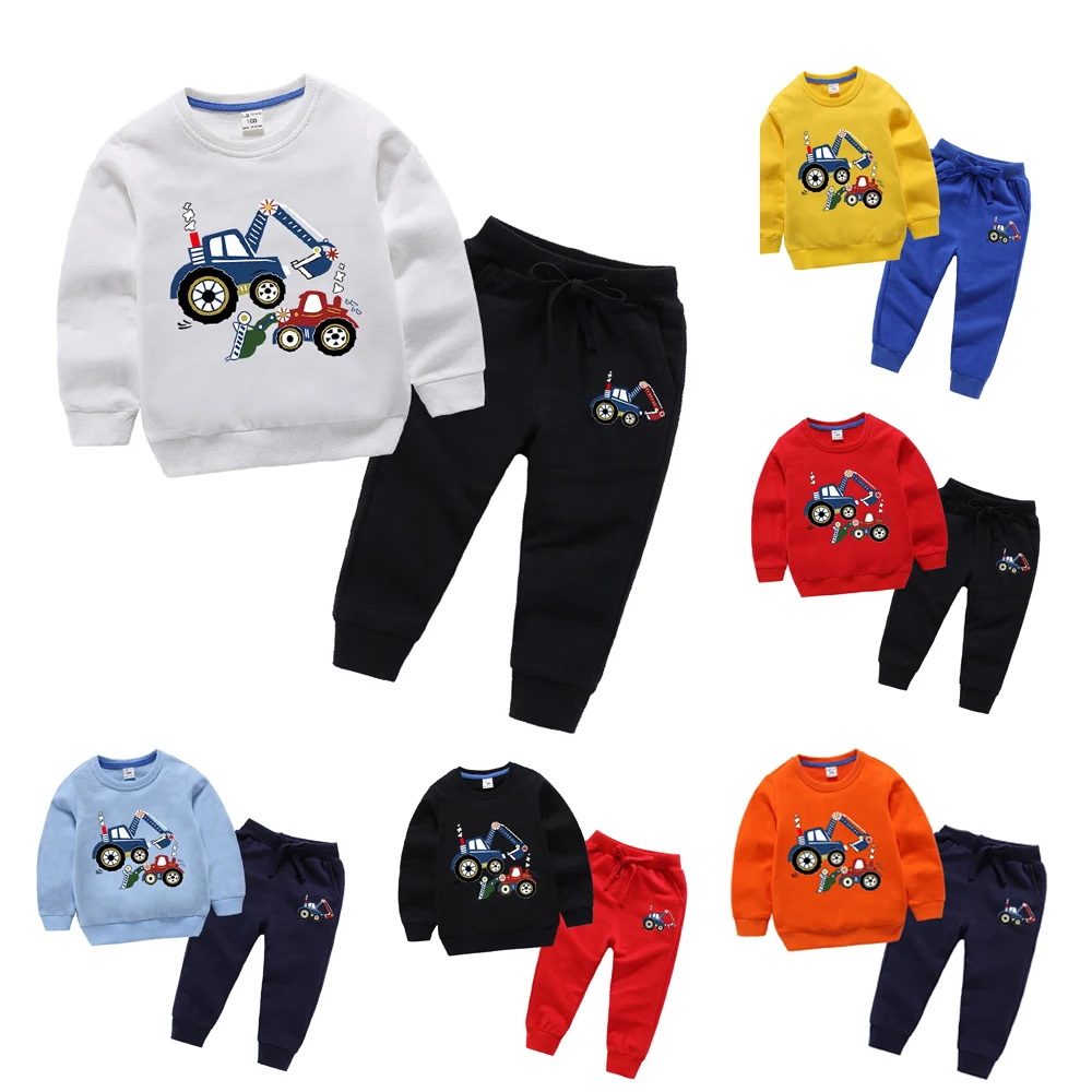 

2 шт./комплект, детский хлопковый спортивный костюм с капюшоном