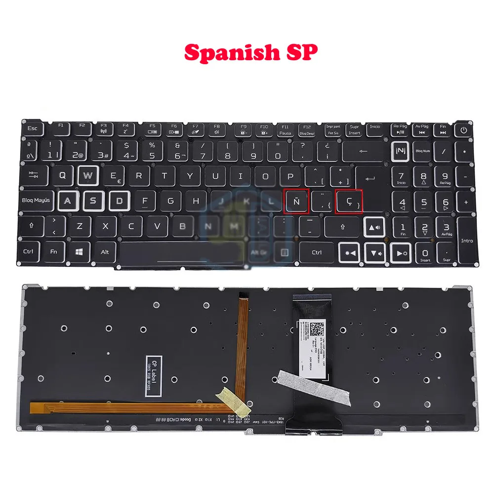 Клавиатура с подсветкой для ACER Predator Helios 300 PH315-52 PH317-52 PH317-53 PH317-54 Triton PT315-51 PT315-52 PT315-53