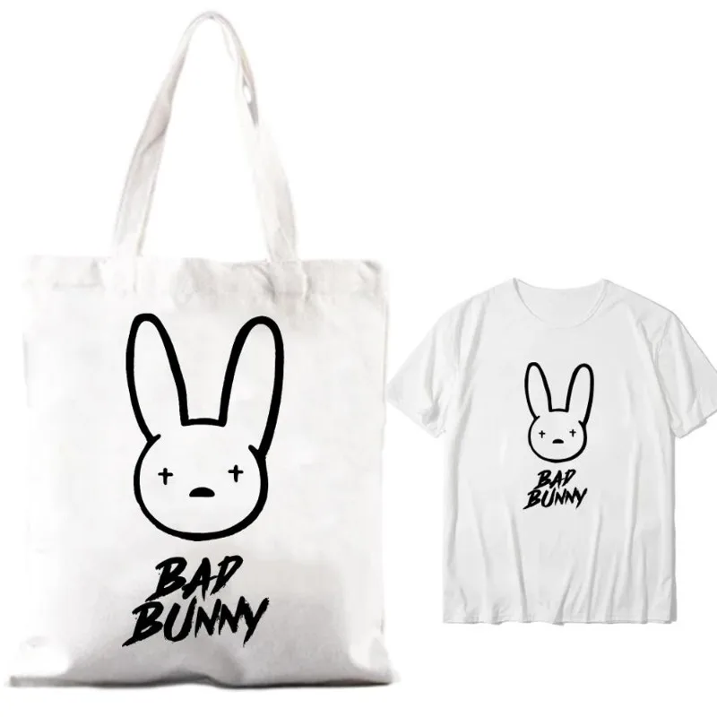 Женская хлопковая Футболка Rapper Bad B-Bunny Nadie SA с коротким рукавом и воротником