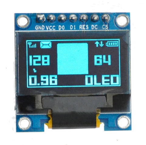 OLED-дисплей Maithoga 0,96", белый/синий/желтый, SPI, 128*64