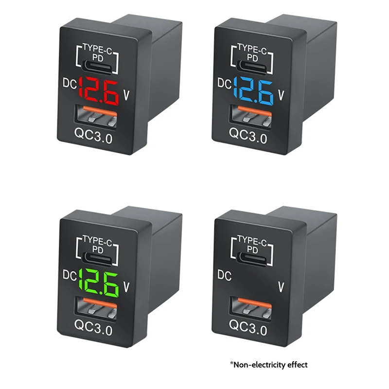 2 шт. автомобильное зарядное устройство USB Type-C