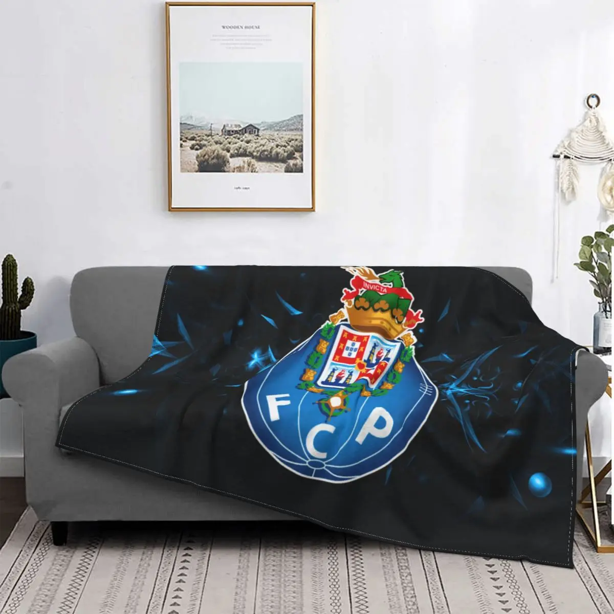 

Portugal FC Porto Soft Breathable Warm Comfortable Flannel Blanket Living Room Sofa Bedroom Bedding custom blanket Anti-Pilling