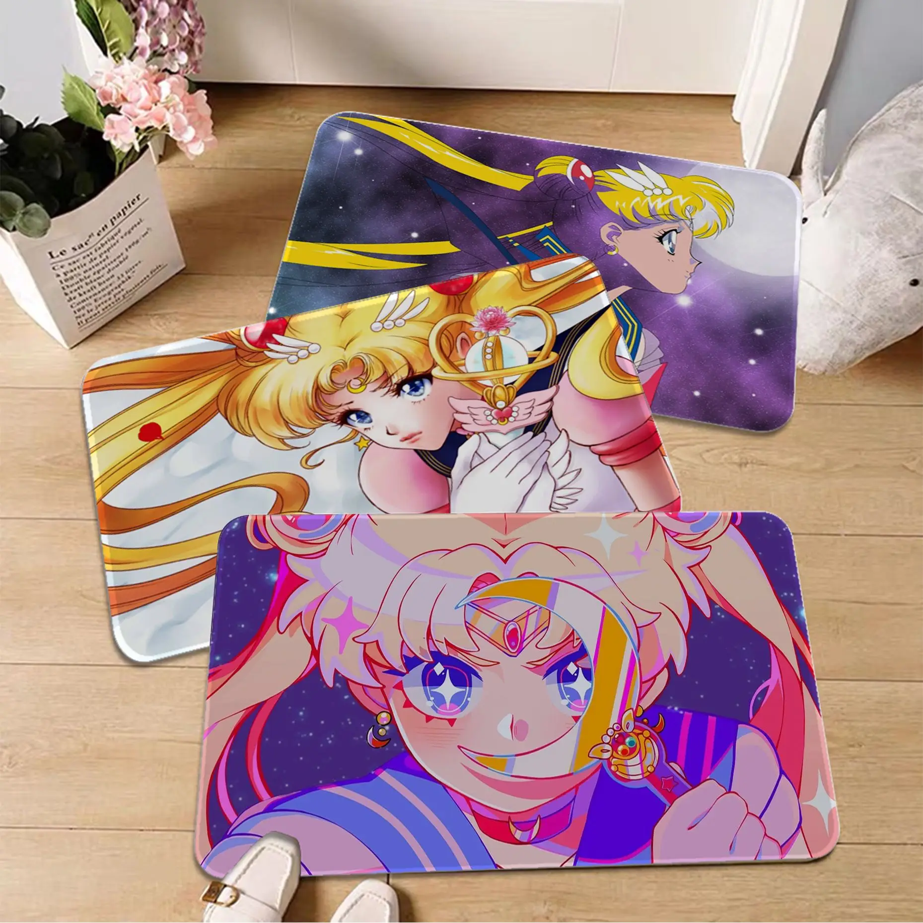 

S-sailor Moon Hallway Carpet Cheaper Anti-slip Modern Living Room Balcony Printed Alfombra