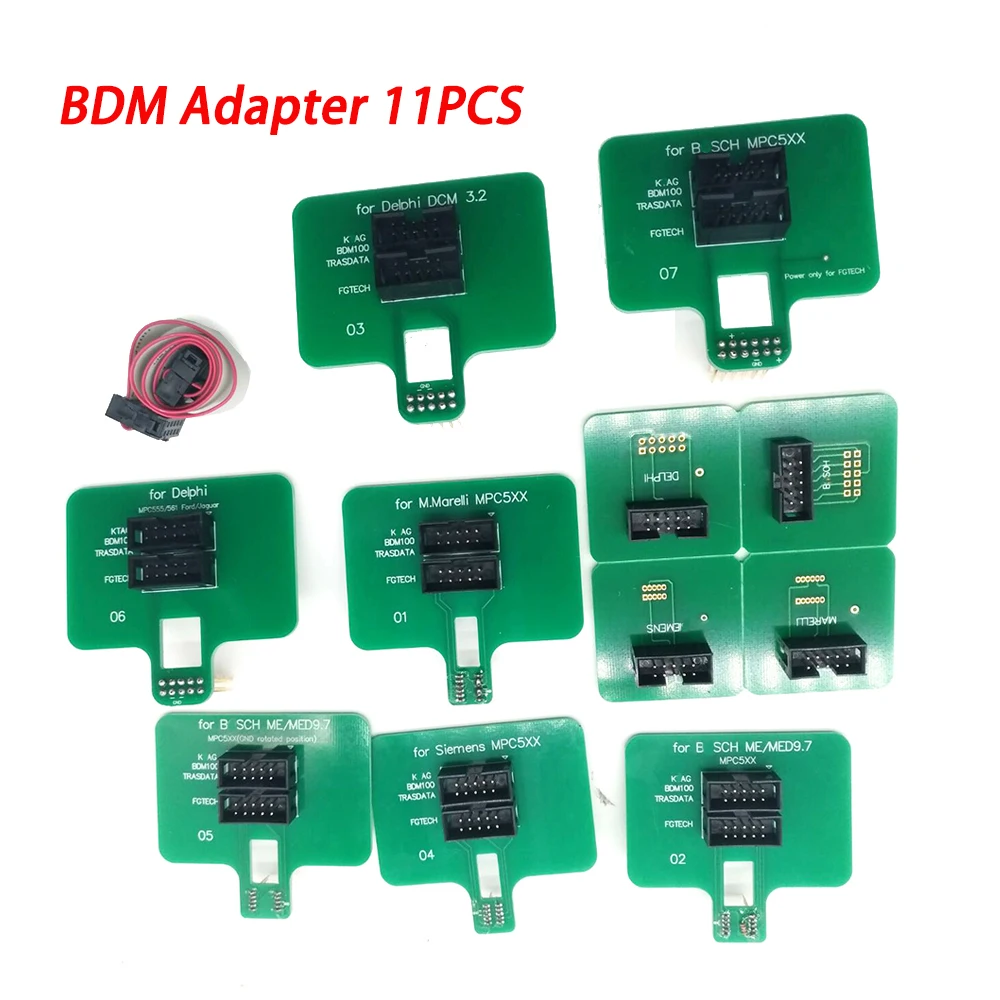 Аксессуары 11 шт. для MPC5xx ME и MED9.7 FGTECH V54 Bdm100 чип трансданных Ecu диагностический