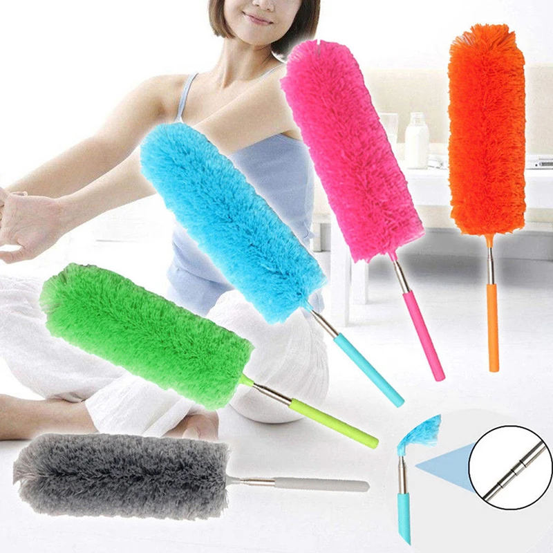 

2022 Adjustable Microfiber Dusting Brush Extend Stretch Feather Home Duster Air-condition Car Furniture Household Cleaning Brush