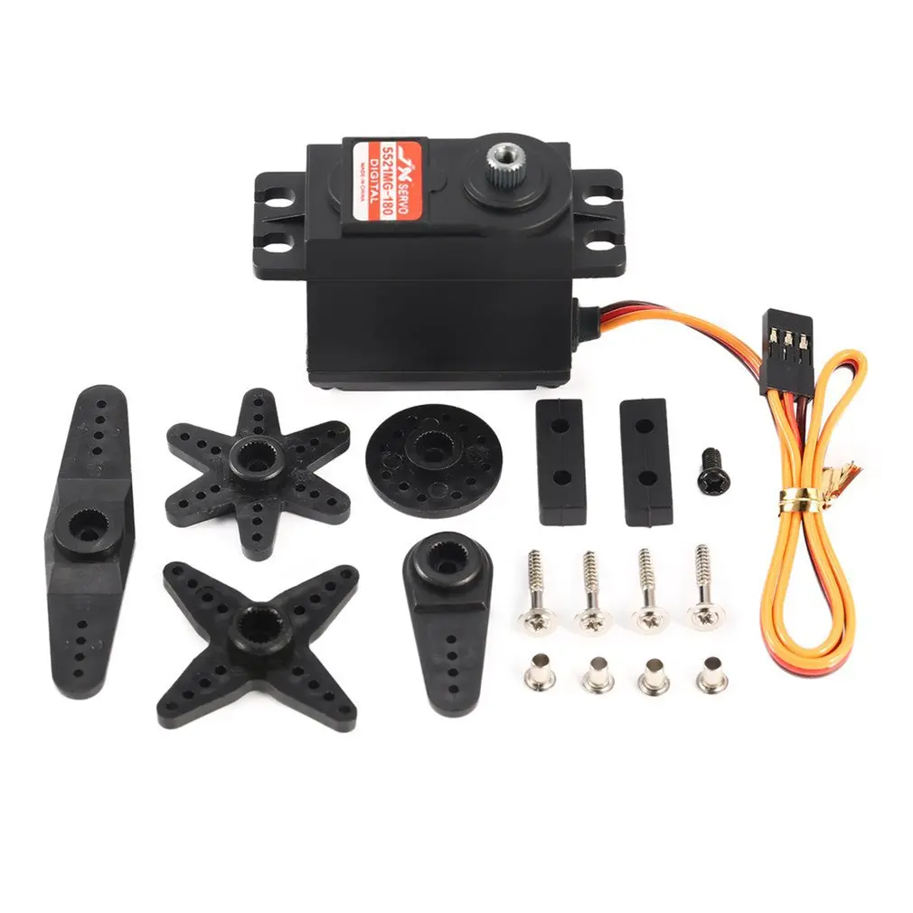 

Цифровой Металлический сервопривод JX PDI-5521MG 20,32 кг для рулевого управления с высоким крутящим моментом для модели радиоуправляемого автомо...