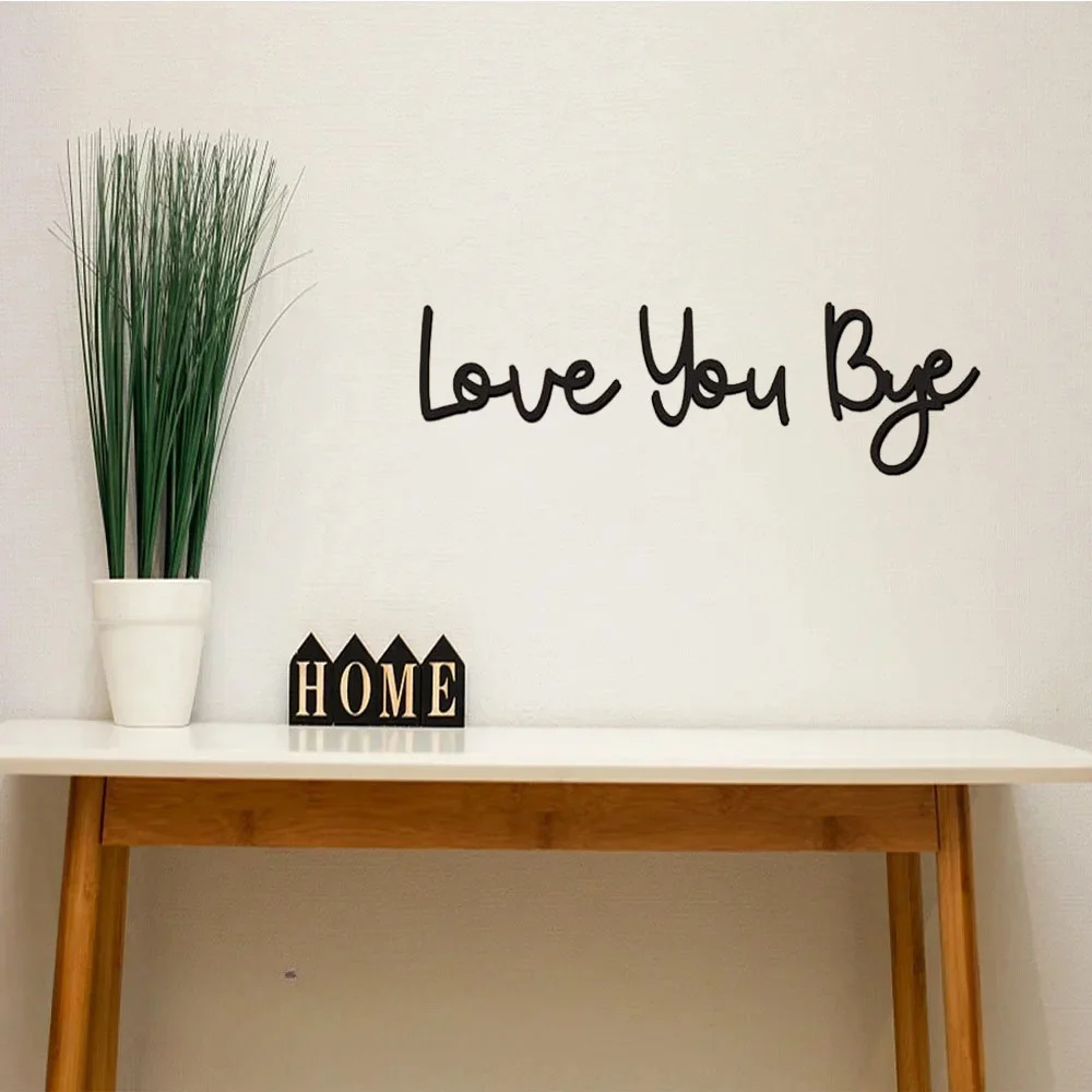 LOVE YOU BYE Металлическая Настенная Художественная Табличка Мечтательный Домашний