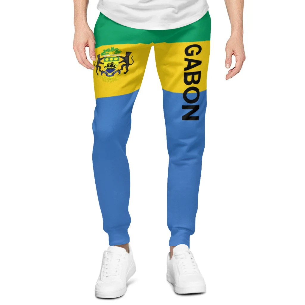 Мужские спортивные штаны с флагом Габона 2025 года и карманами джоггеры для мужчин