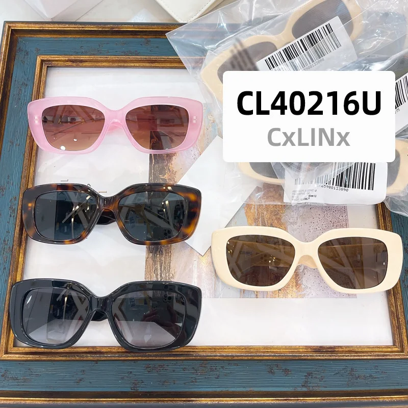 

CL40216U Sunglasses For Women Mens Black Eyewear Cat eye MGlasses Spy Fashion Oversized Luxury Designer Brand Jennie CELINXX