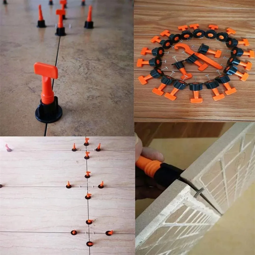 

326PCS Reusable Tile Leveling System Wall Floor Tile Leveler Spacers With Wrench Cross Hand Tools Tile Leveling Tool