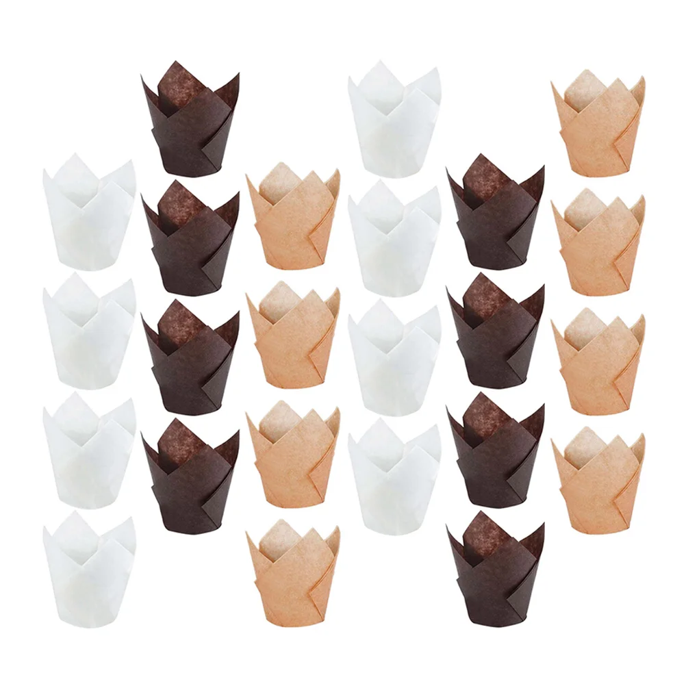 

Cupcake Muffin Baking Tulip Cups Paper Cup Cake Wrapper Wrappers Liner Liners Tins Mini Wrapping Packaging Grease Wedding Trays
