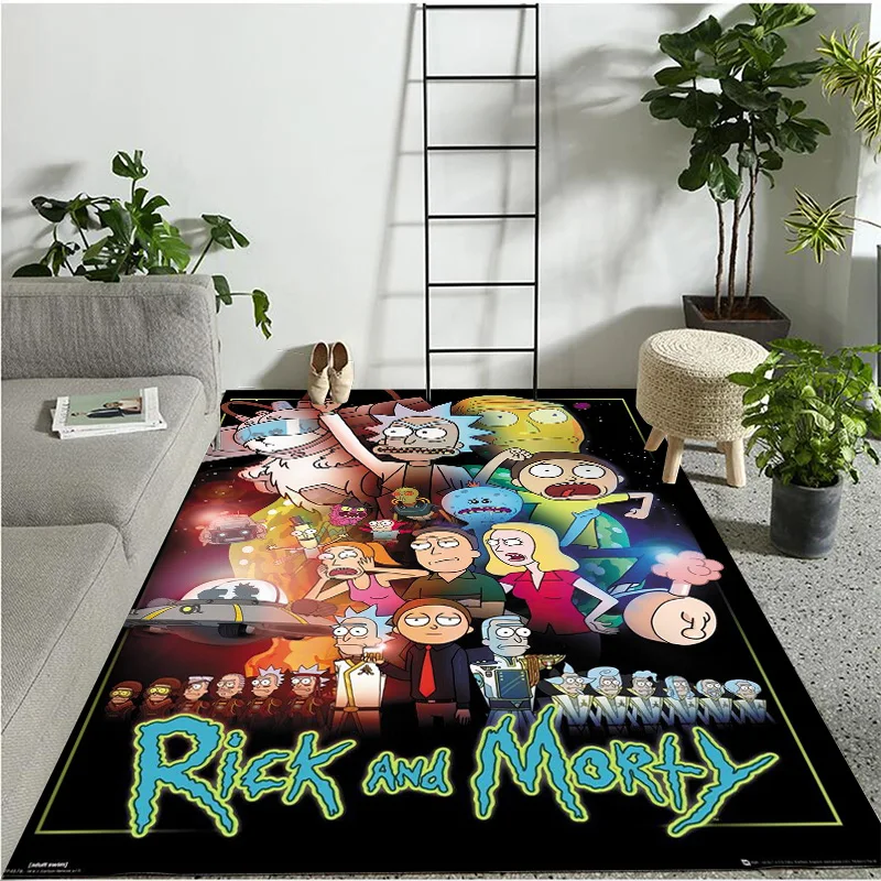 

Rick and Morty Carpet Cartoon Rugs for Living Room Soft Floor Mat Rugs for Bedroom Door Mat Non-slip Area Rugs BathMat